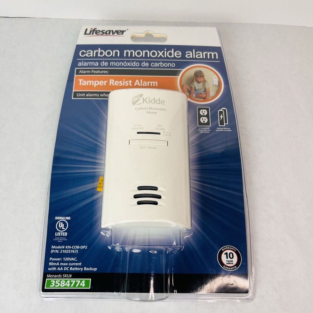 Kidde Lifesaver Carbon Monoxide Alarm Model KN-COB-DP2 New Never Used